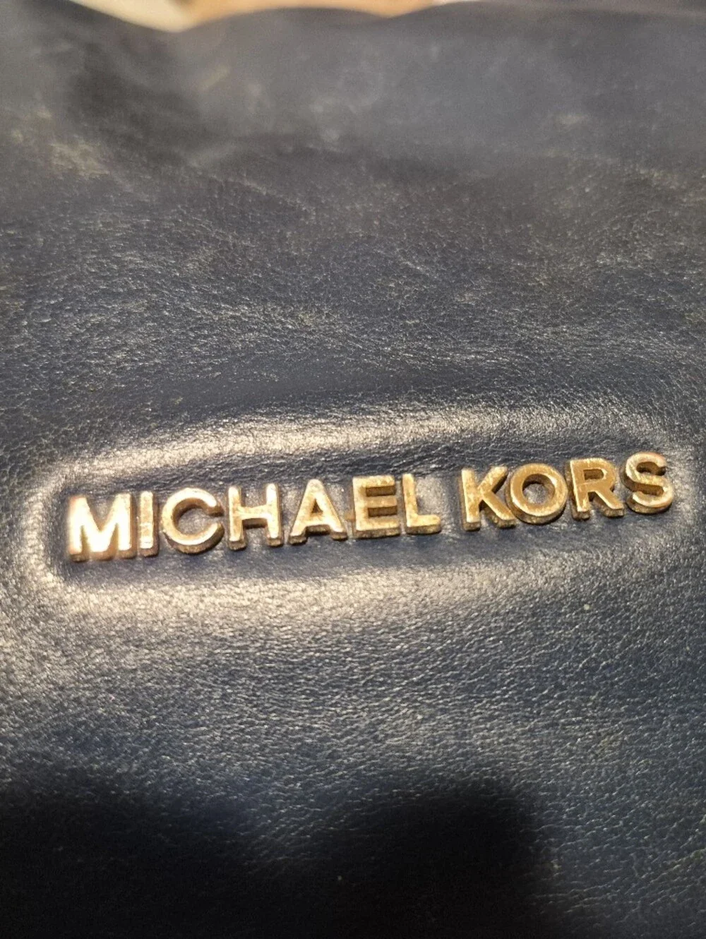 Michael Michael Kors Blue Devon Leather Hobo Crossbody/Satchel